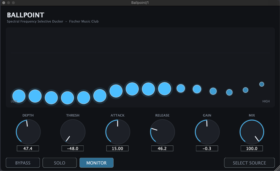 Low-fidelity wireframe of the Ballpoint plugin interface